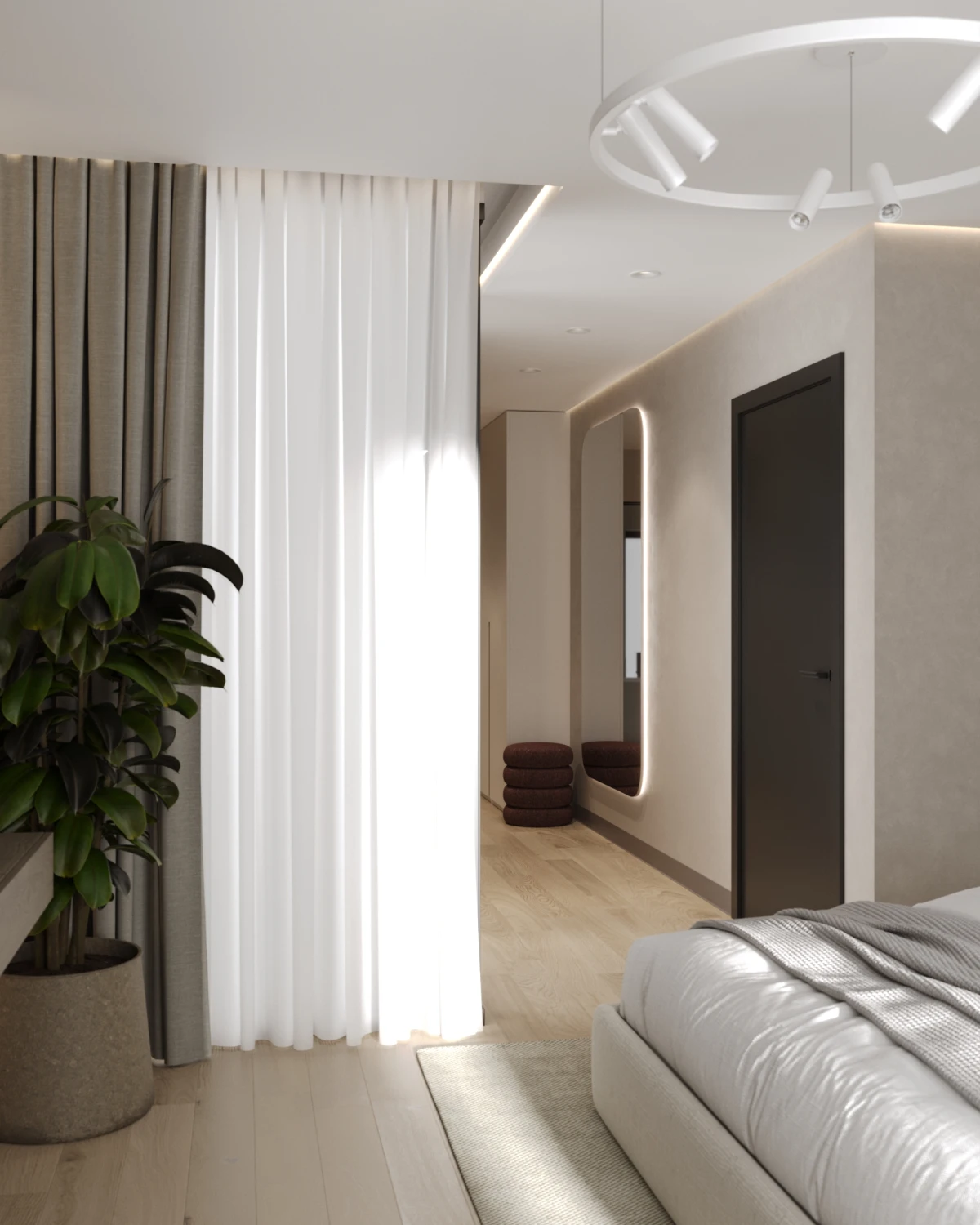 Master bedroom + dressing room